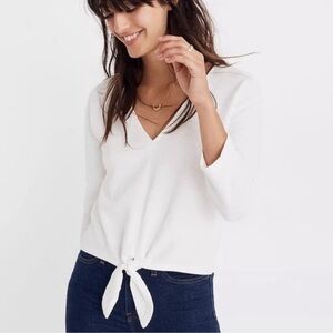 Madewell textured tie front size XS 100% cotton